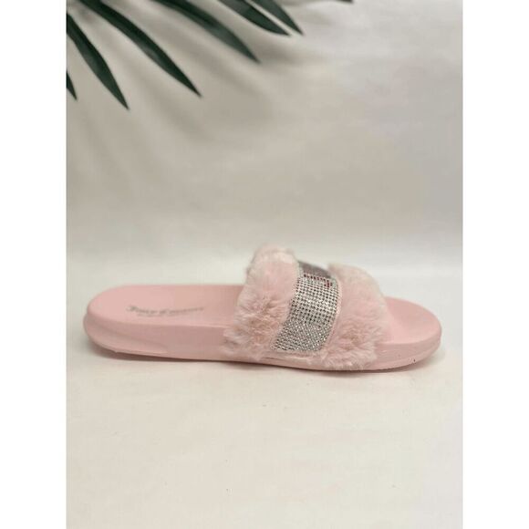 Juicy Couture Women's Blush Steady Faux Fur Slide Sandals - Blush 10M - Picture 4 of 8